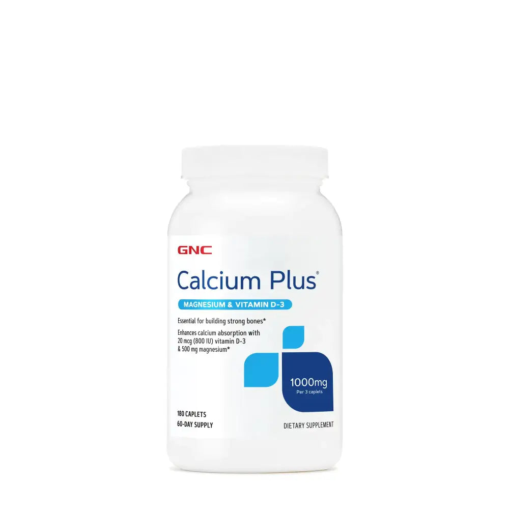 GNC Calcium Plus Magnesium & Vitamin D-3 1000mg | Essential for Building Strong Bones | 180 Count - n/a