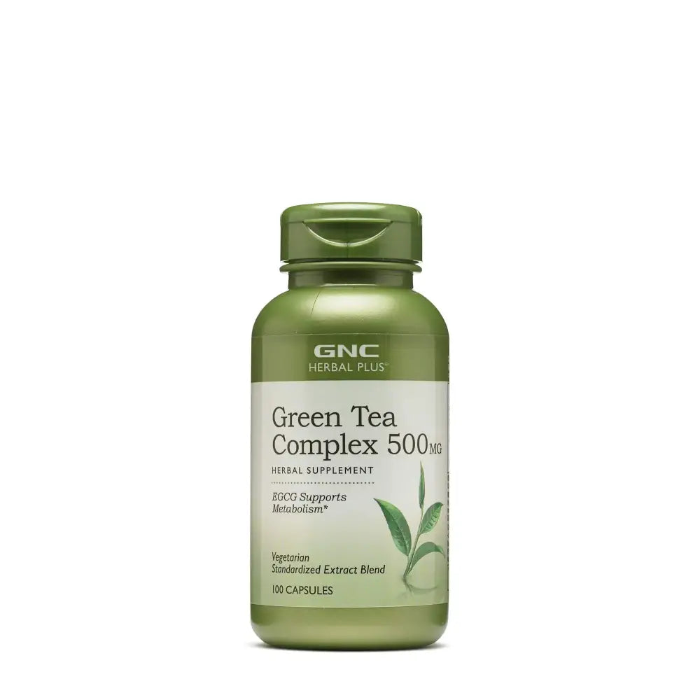 GNC Herbal Plus Green Tea Complex 500mg 100 Capsules Metabolism Support - n/a