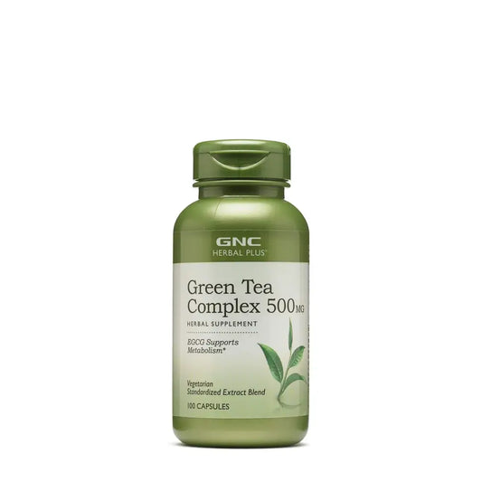 GNC Herbal Plus Green Tea Complex 500mg 100 Capsules Metabolism Support - n/a