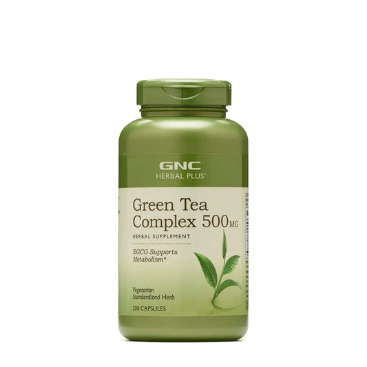 GNC Herbal Plus Green Tea Complex 500mg Supplement Vegetarian Supports Metabolism 200 Servings - 200 Count (Pack of 1)