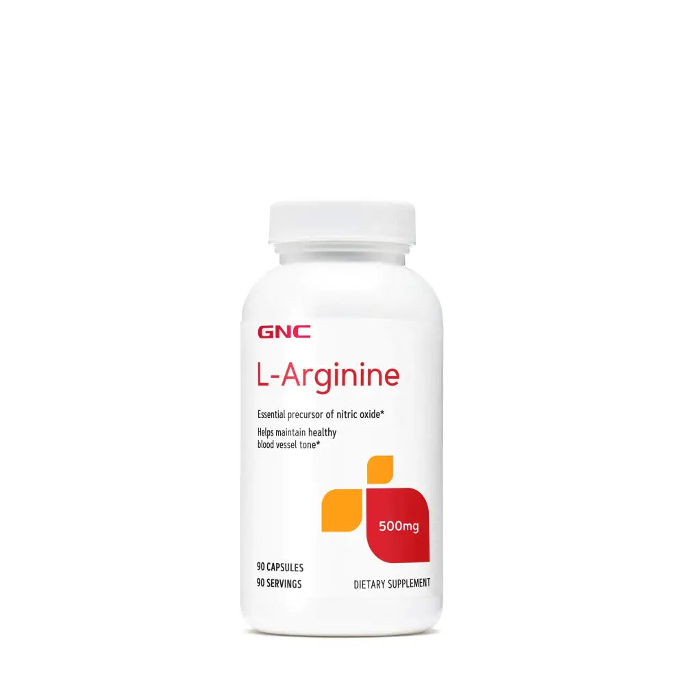 GNC L-Arginine 500mg 90 Capsules Increases Nitric Oxide Productioin - n/a