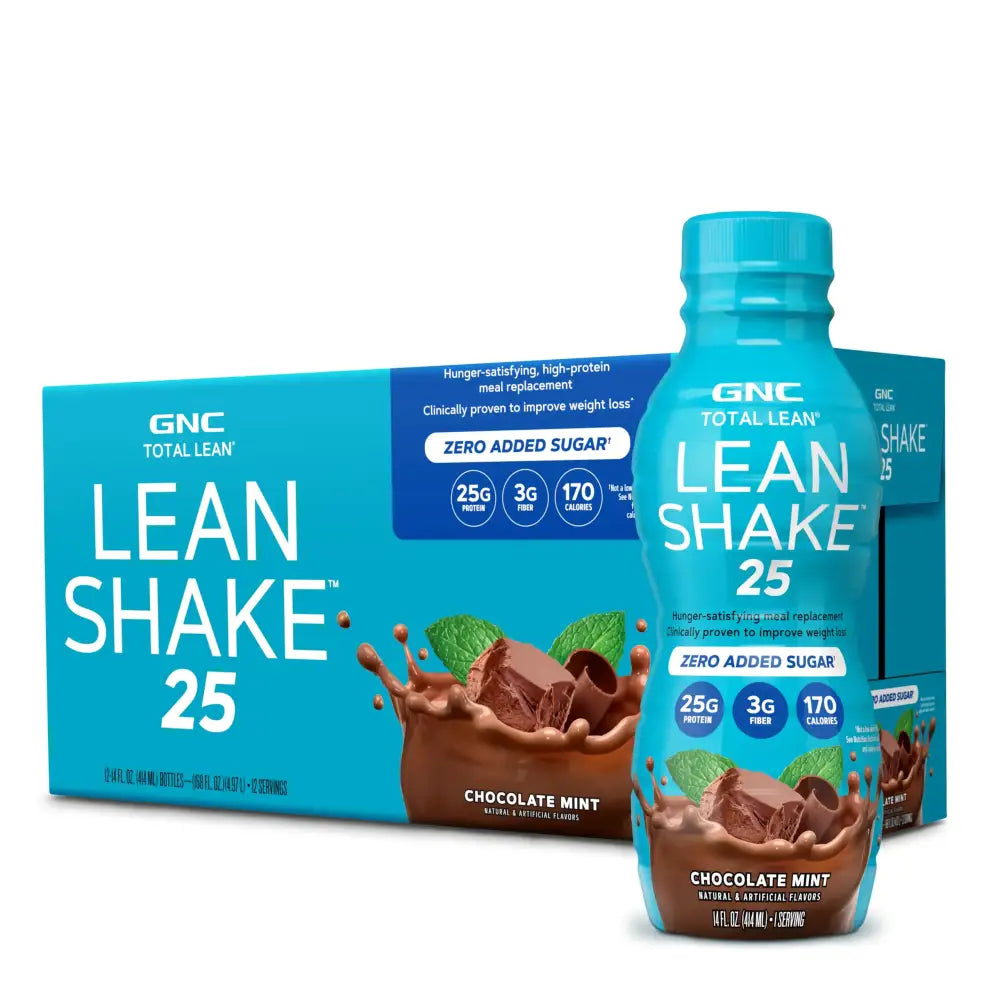 GNC Lean Shake 25 Ready to Drink Protein Shake| 25g High Protein Meal Replacement with Vitamins and Minerals| Chocolate