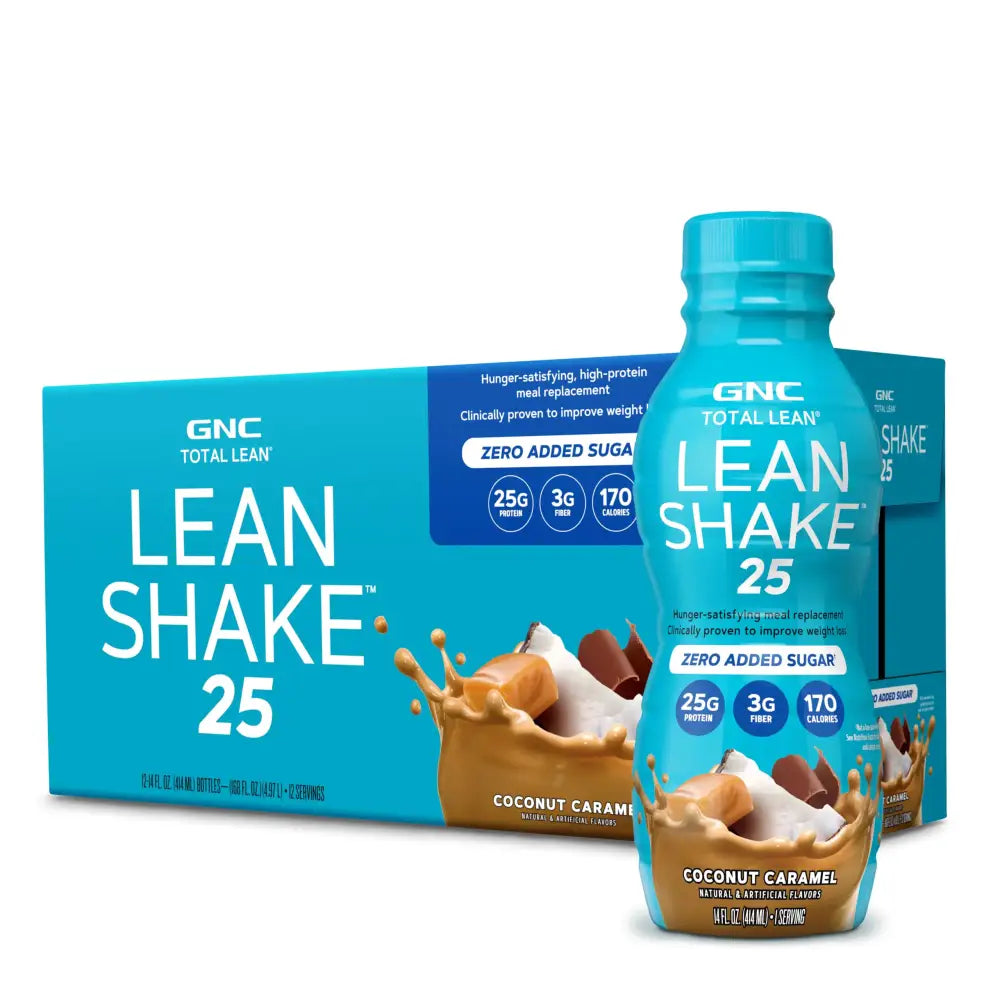 GNC Lean Shake 25 Ready to Drink Protein Shake| 25g High Protein Meal Replacement with Vitamins and Minerals| Coconut