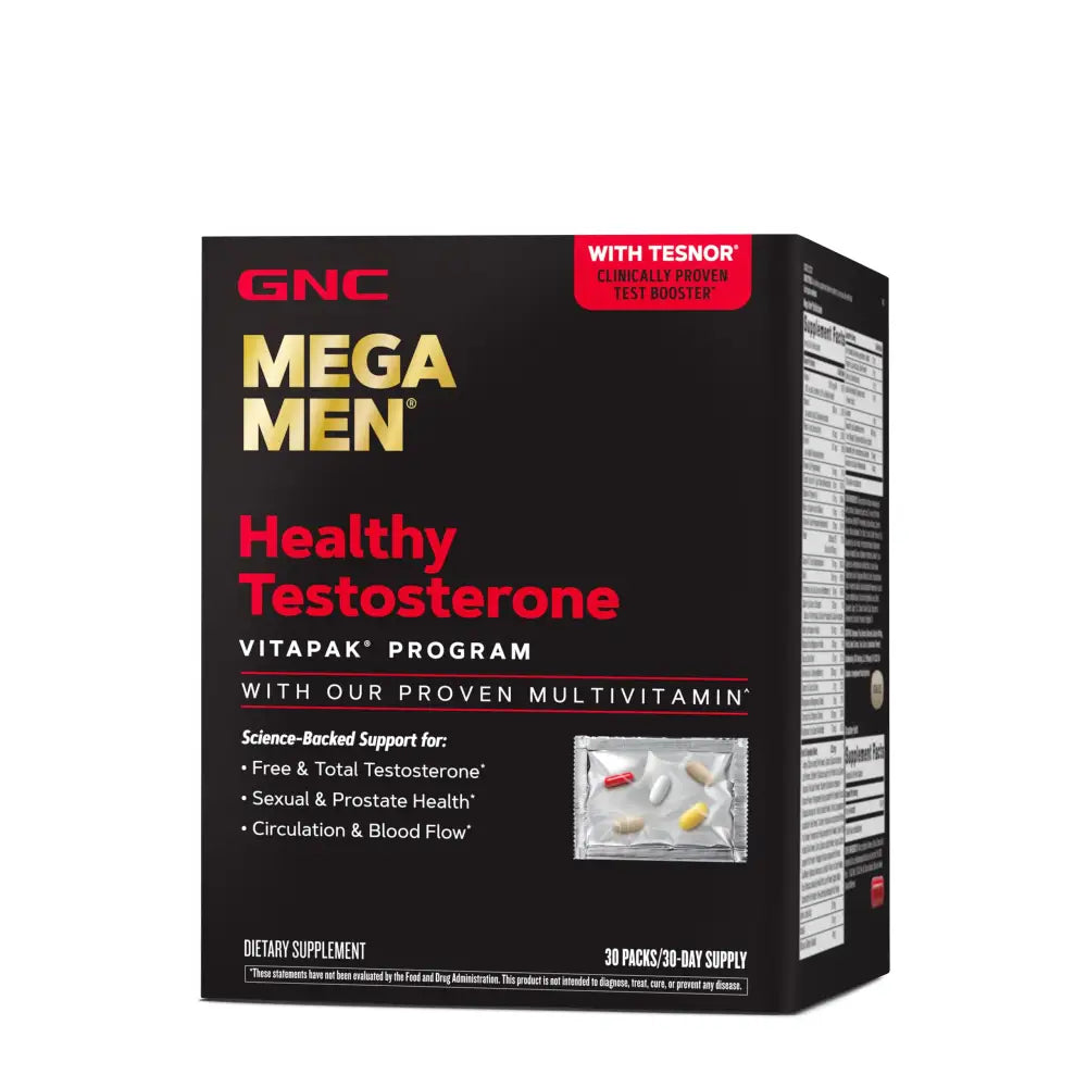 GNC Mega Men Healthy Testosterone Vitapak Program | 30 Servings - n/a