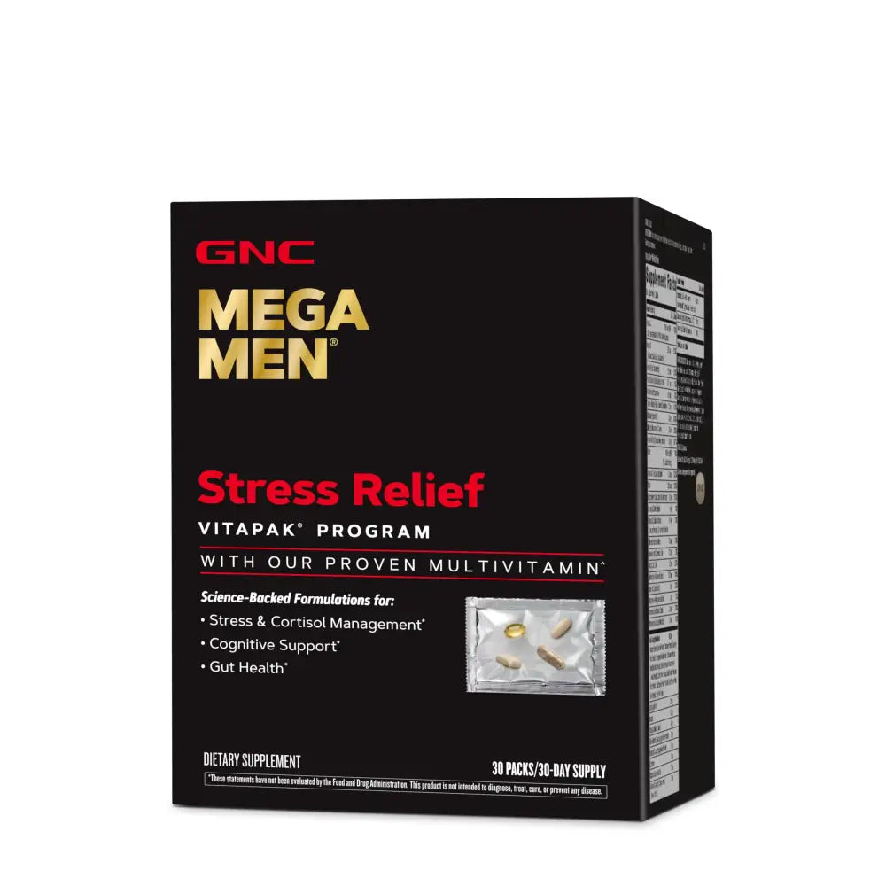 GNC Mega Men Stress Relief Vitapak Stress & Cortisol Management 30 Count - n/a