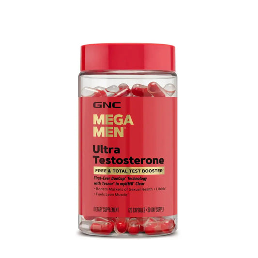 GNC Mega Men Ultra Testosterone | Free & Total Test Booster | 120 Count - n/a