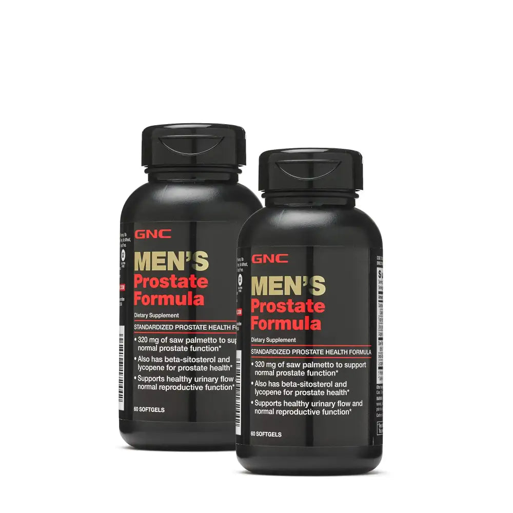 GNC Mens Prostate Formula Twin Pack 60 Softgels per Bottle Supports Normal Reproductive Function - Twin Pack (2 x 60