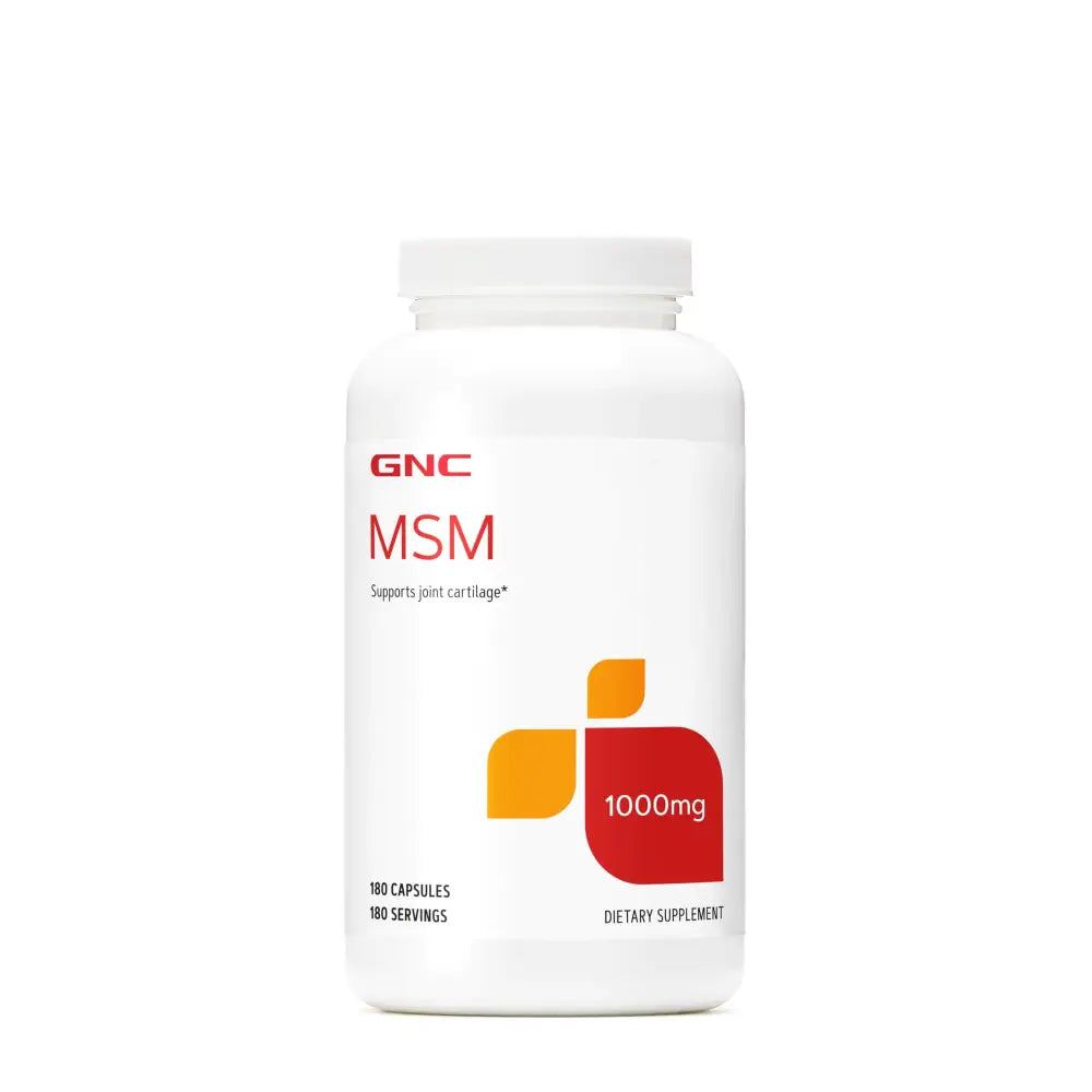 GNC MSM 1000 mg | Supports Joint Cartilage | 180 Capsules - 1 Count (Pack of 180)