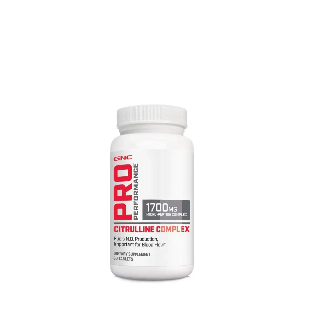 GNC Pro Performance Citrulline Complex 1700mg 60 Tablets Fuels Nitric Oxide Production for Healthy Blood Flow - n/a