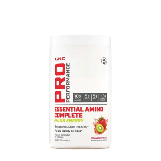 GNC Pro Performance Essential Amino Complete Plus Energy Strawberry Kiwi 15.9 oz. Supports Muscle Recovery - 15.87