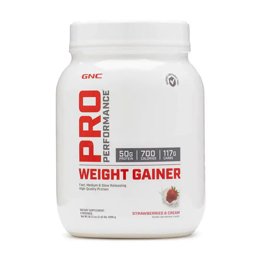 GNC Pro Performance Weight Gainer Protein Powder | Increase Muscle Mass | Banned Substance Tested | Strawberries