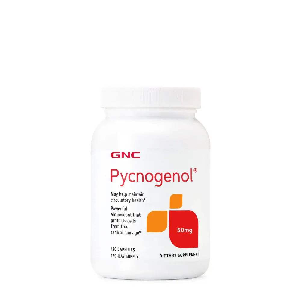 GNC Pycnogenol 50mg 120 Capsules Maintains Circulatory Health - 120 Count (Pack of 1)