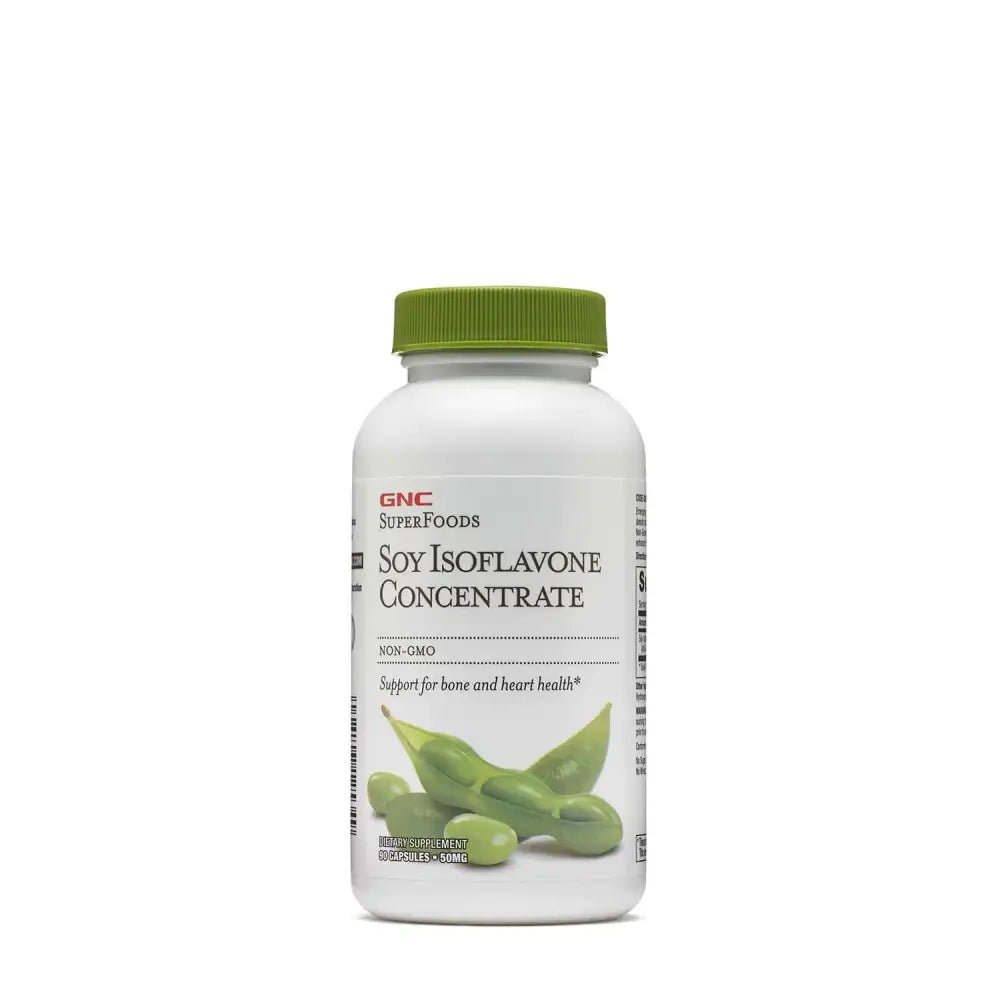 GNC SuperFoods Soy Isoflavone Concentrate 90 Capsules Supports for Bone and Heart Health - n/a