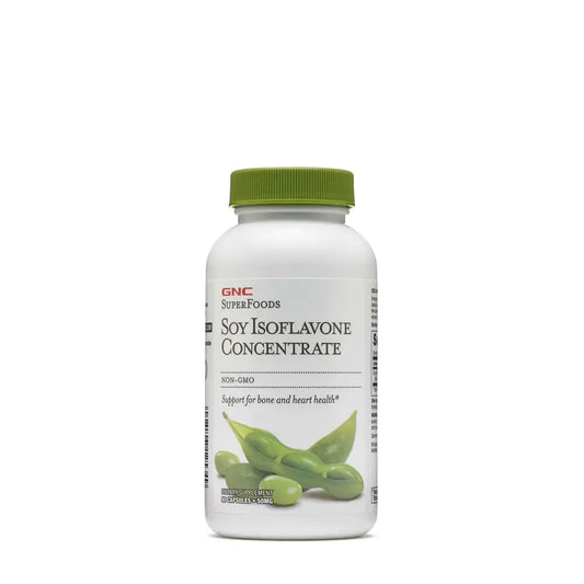 GNC SuperFoods Soy Isoflavone Concentrate 90 Capsules Supports for Bone and Heart Health - n/a