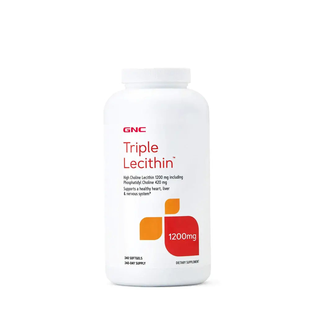 GNC Triple Lecithin 1200mg Supplement Supports a Healthy Heart Liver and Nervous System 240 Servings - n/a