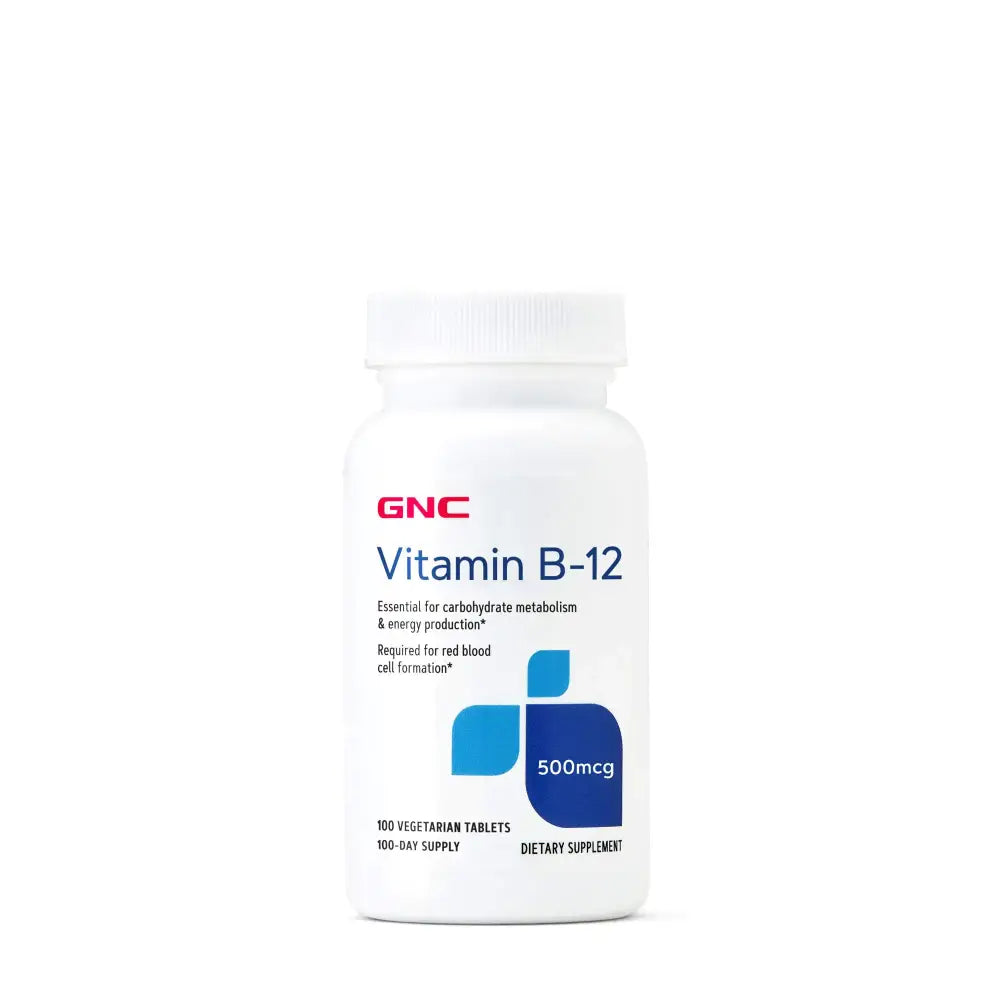 GNC Vitamin B-12 500mcg 100 Tablets Supports Energy Production - n/a