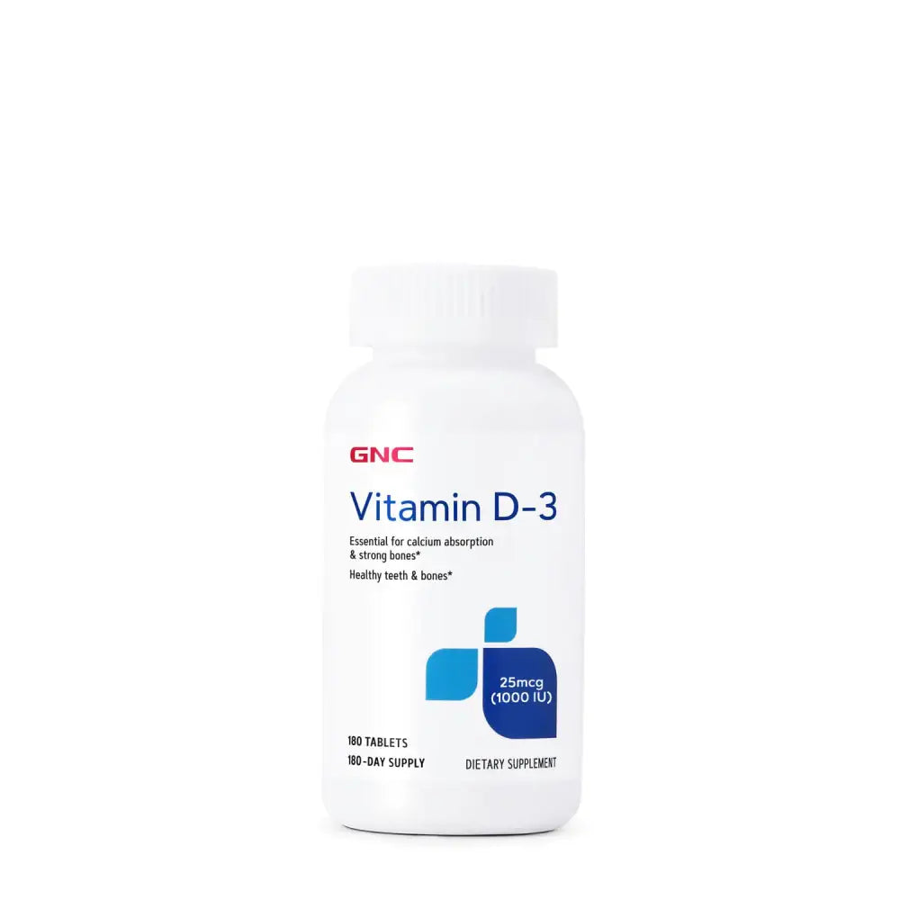 GNC Vitamin D-3 25mcg 180 Tablets Supports Healthy Teeth and Bones - n/a