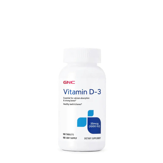 GNC Vitamin D-3 25mcg 180 Tablets Supports Healthy Teeth and Bones - n/a