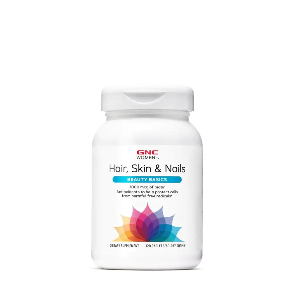 GNC Womens Hair Skin & Nails | Daily Multivitamin Blend | Biotin (3000 mcg) Hyaluronic Acid Vitamins C & E with Niacin