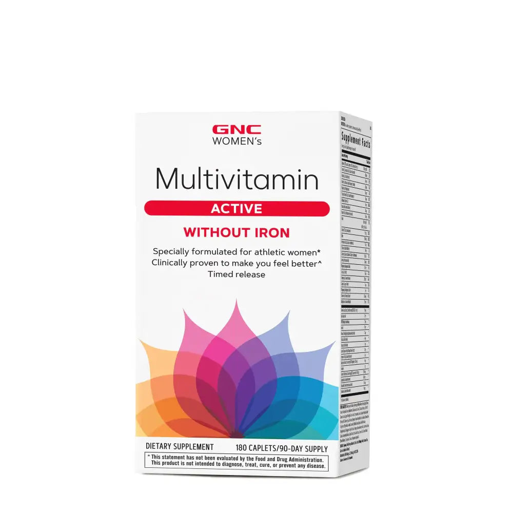 GNC Womens Multivitamin Active Without Iron |Supports an Active Lifestyle | 30+ Nutrient Formula | Promotes Bone &