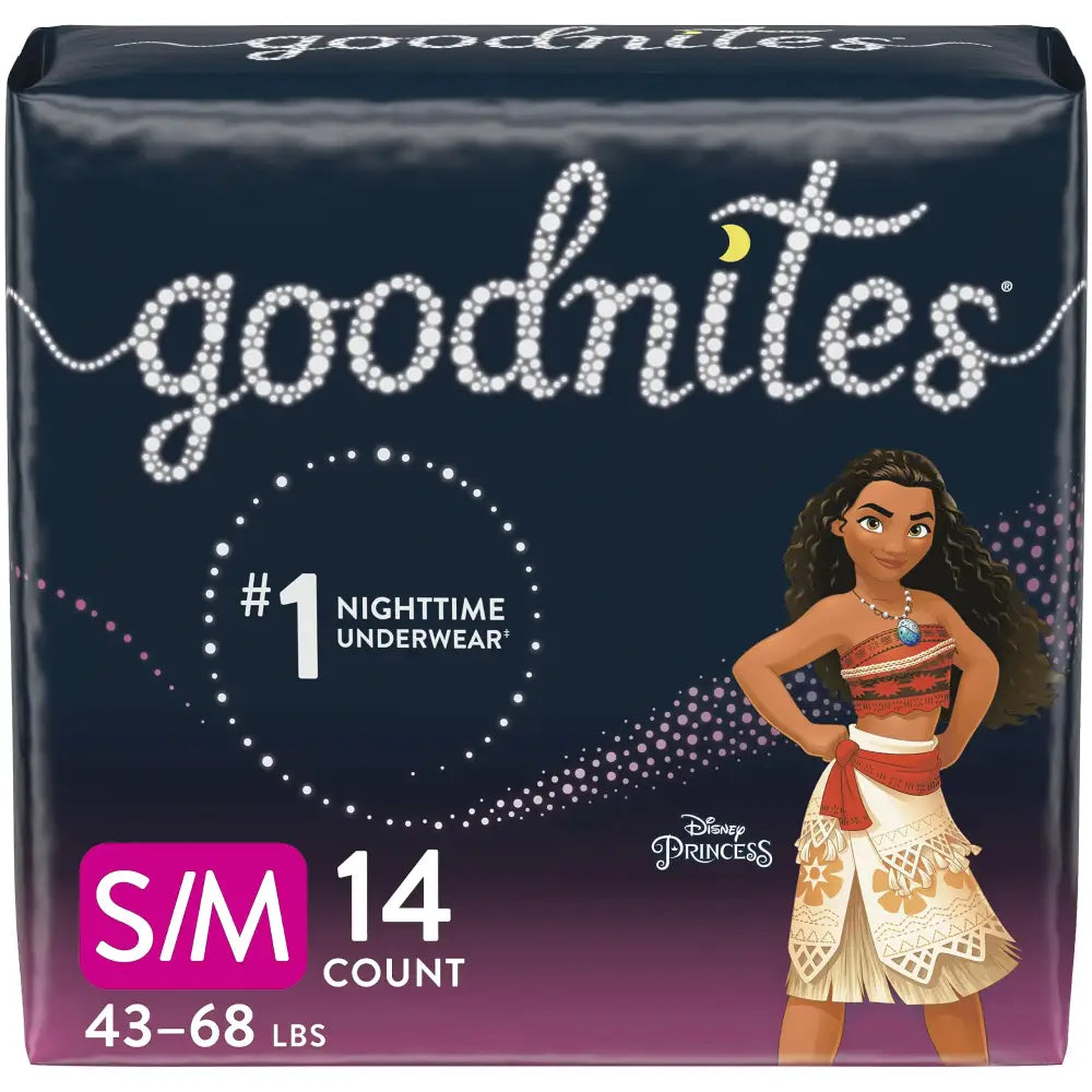 GoodNites Huggies Goodnites Training Pants Girls Bedwetting NightTime Underwear Size S/M 43-68 lbs 14 Count - S/M (14
