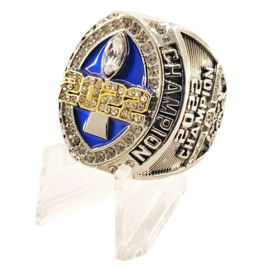 guancrown 2022 Fantasy Football Championship Ring Trophy - Gold And Silver Plated | FFL Champion Ring (size 8 included