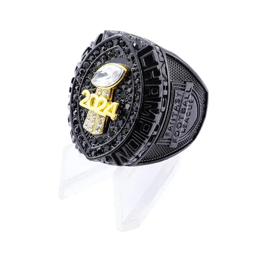 guancrown 2024 Fantasy Football Championship Trophy Ring Award Prize Sports Winner FFL Champion Ring (size 9 ring