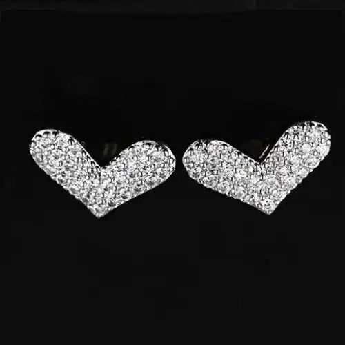 Heart Beats The Pave Heart Earrings