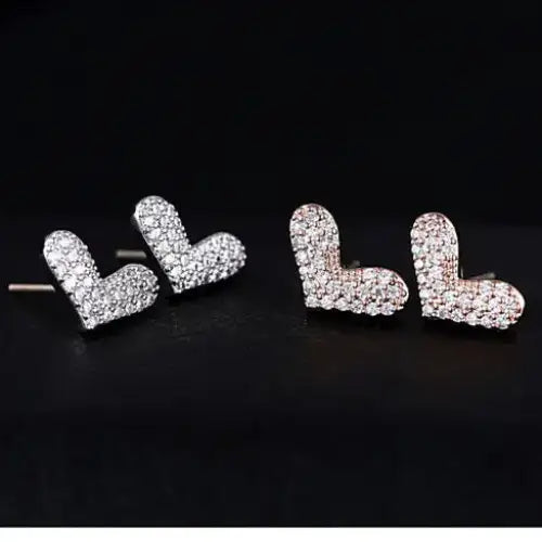 Heart Beats The Pave Heart Earrings