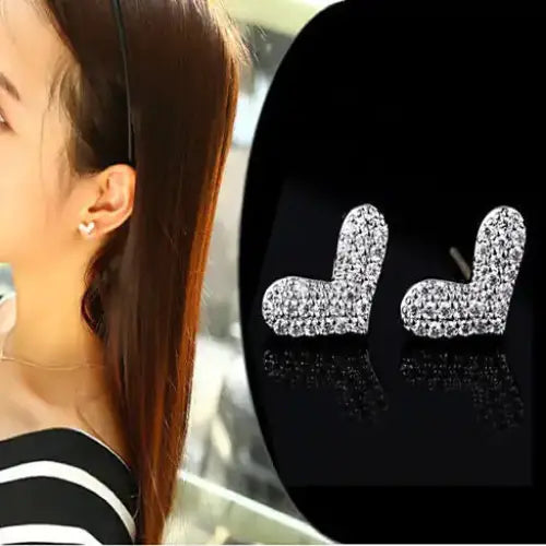 Heart Beats The Pave Heart Earrings