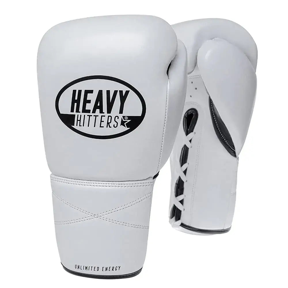 Heavy Hitters Champion Lace-up Training Gloves H6-F (White 10oz) - White / 10oz