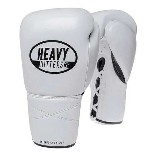 Heavy Hitters Champion Lace-up Training Gloves H6-F (White 10oz) - White / 10oz