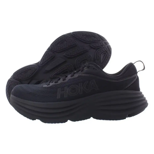 Hoka Mens Bondi 8 Sneaker Black/Black 14 Wide - Black/Black / 14 Wide