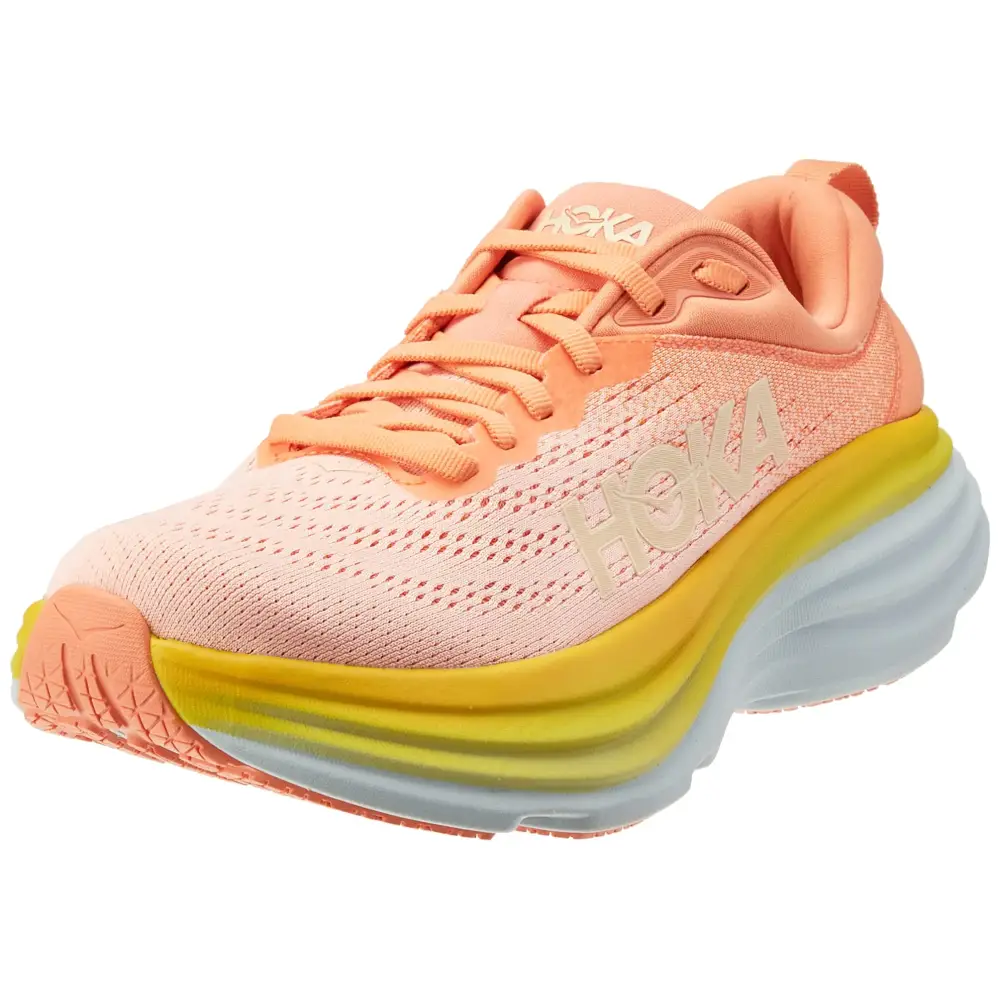 Hoka One Womens Running Shoes Shell Coral Peach Parfait 9 US - Shell Coral Peach Parfait / 8.5