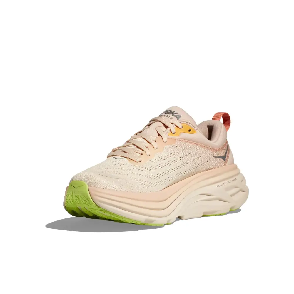 Hoka Womens Bondi 8 Sneaker Cream/Vanilla 12 - Cream/Vanilla / 12