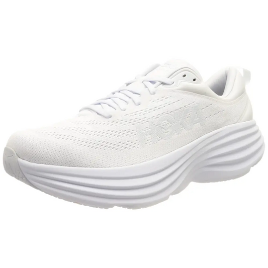 Hoka Womens Bondi 8 Sneaker White/White 6 Wide - White/White / 6 Wide