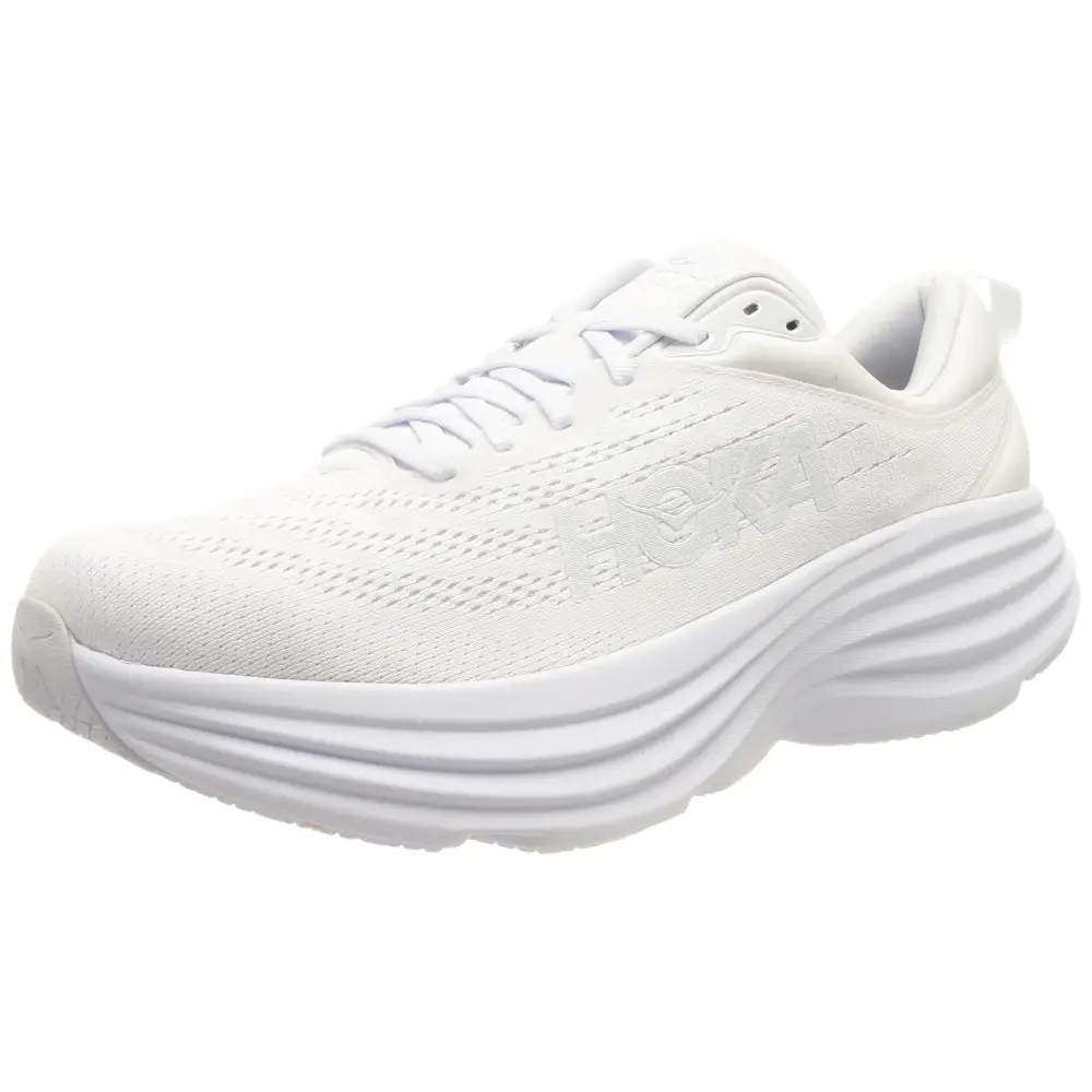 Hoka Womens Bondi 8 Sneaker White/White 6 Wide - White/White / 6 Wide