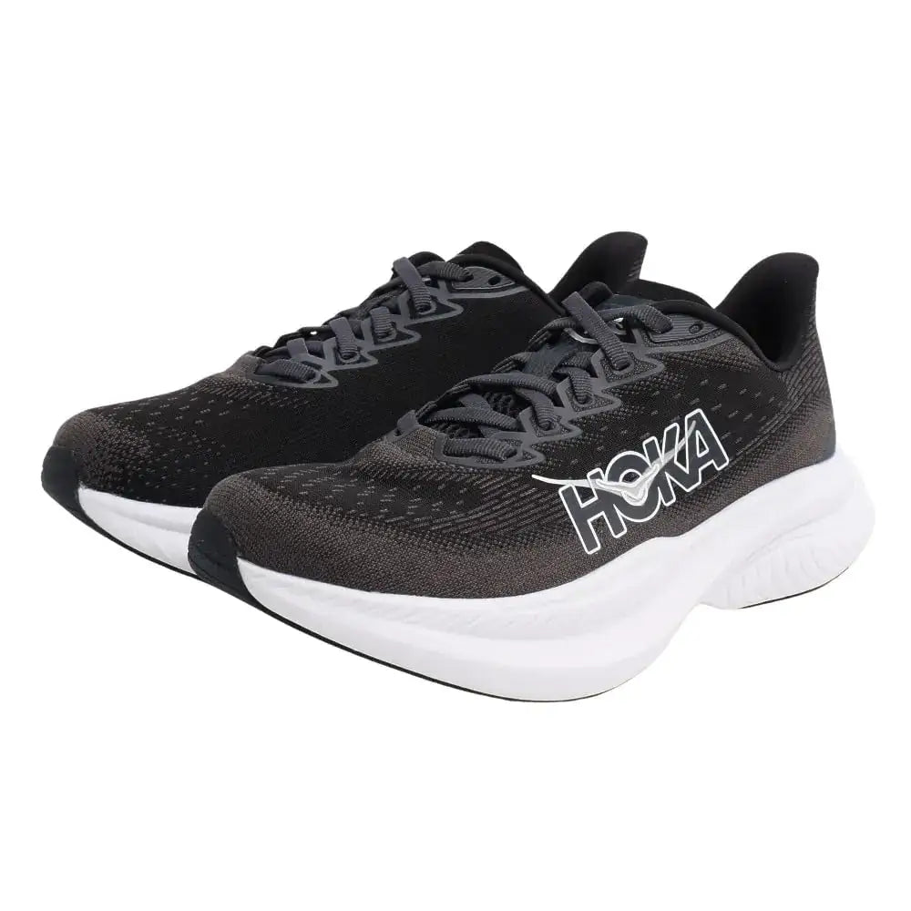 Hoka Womens Mach 6 Sneaker Black/White 5 - Black/White / 5