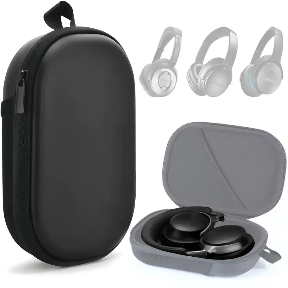 Honlyn Headphones Case for Bose QC45/QC35/QC25/QC15/Ultra Gaming Headset QC25 PU Hard Shell Travel Carrying Case Bag