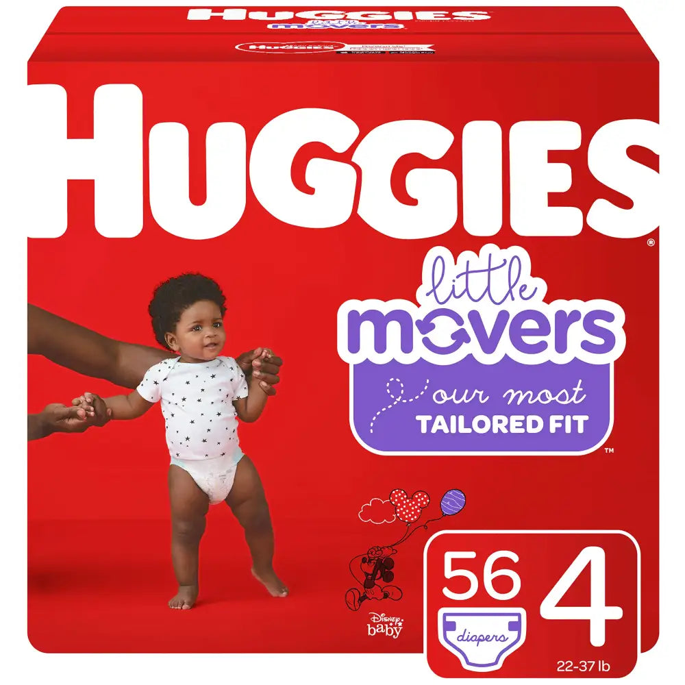 Huggies Little Movers Baby Diapers Size 4 56 Ct - n/a