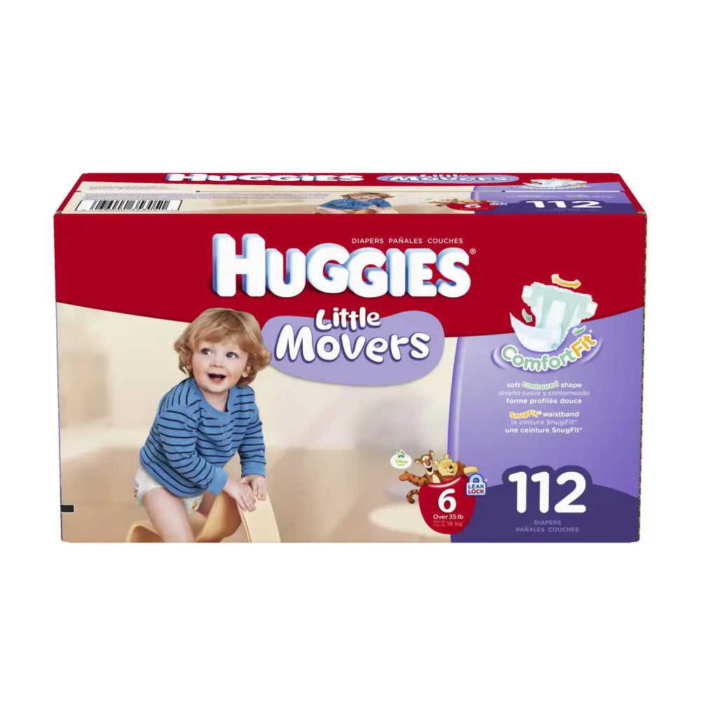 Huggies Little Movers Diapers Economy Plus Size 6 112 Count (packaging may vary) - Size 6