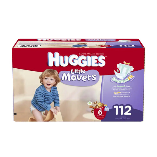 Huggies Little Movers Diapers Economy Plus Size 6 112 Count (packaging may vary) - Size 6
