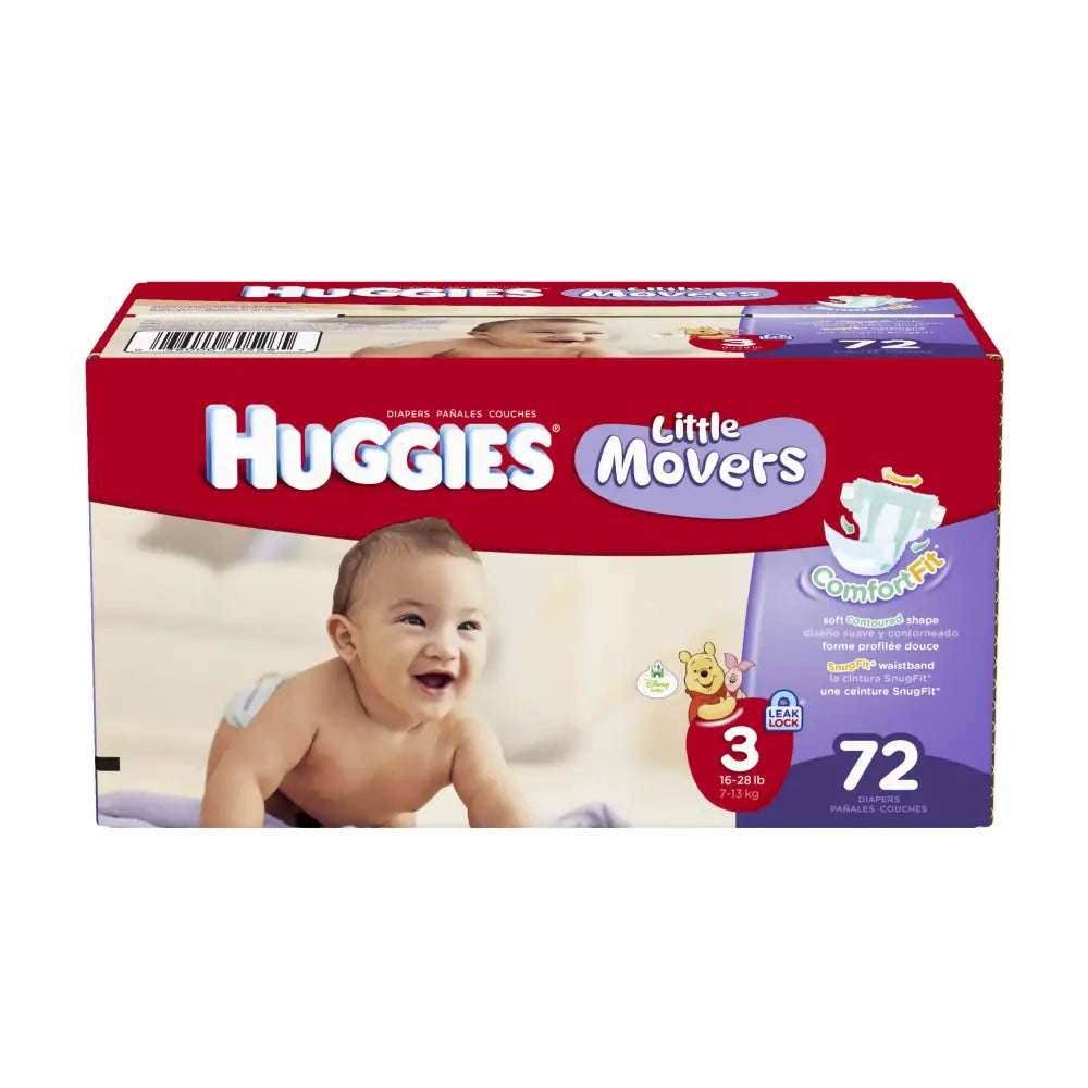 Huggies Little Movers Diapers Size 3 Big Pack 72 Count (packaging may vary) - n/a