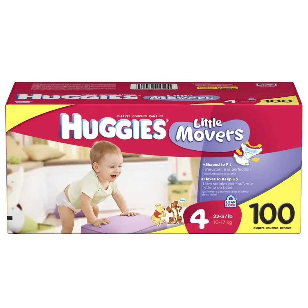 Huggies Little Movers Diapers Size 4 100-Count - n/a
