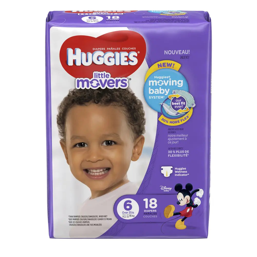 Huggies Little Movers Diapers - Size 6-18 ct - n/a