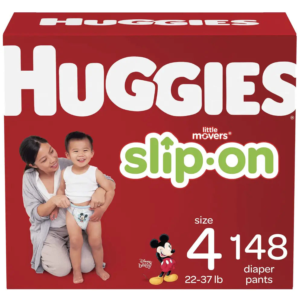 Huggies Little Movers Slip-On Diaper Pants Size 4 148 Ct - 148 / Size 4 (148 Count)