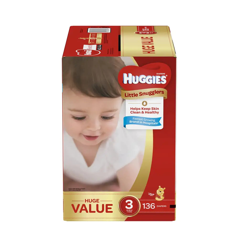 Huggies Little Snugglers Baby Diapers Size 3 136ct - n/a