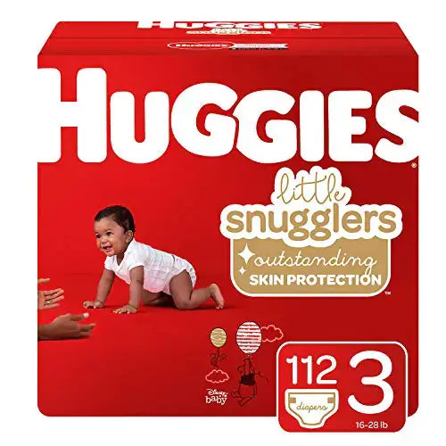 Huggies Little Snugglers Baby Diapers Size 3 (16-28 lb.) 112 Ct Giant Pack (Packaging May Vary) - n/a
