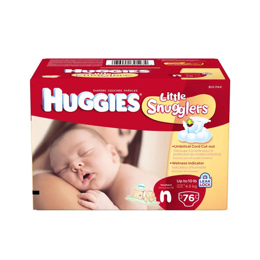 Huggies Little Snugglers Diapers for Newborn Big Pack 76 Count - n/a