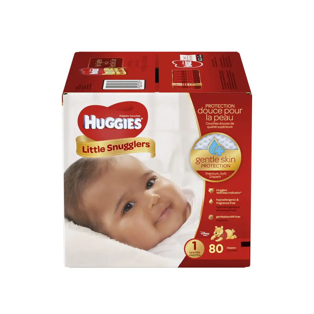 Huggies Little Snugglers Diapers - Size 1 - 80 ct - 80 / Size 1